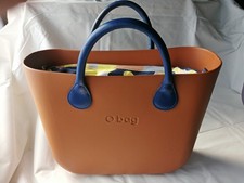 O bag Borsa Nuova Originale O bag - Col. Biscotto Int. Pennello Manici Blu