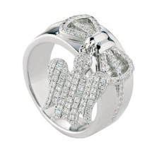 ROBERTO GIANNOTTI Anello ANGELI GIA102 Argento 925% Fiocco Swarovski Charm