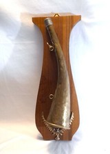 Vecchio corno in ottone da