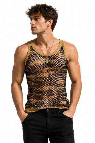 Gilet uomo mimetico - , con
