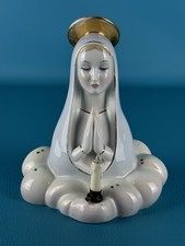 Ronzan Torino Statua Busto Madonna Su Nuvola Ceramica Anni '50 Firmata