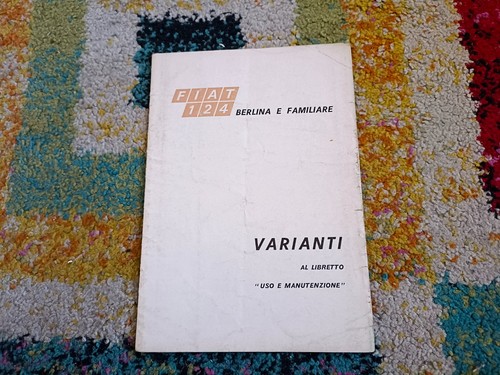 Varianti libretto uso e - varianti, al