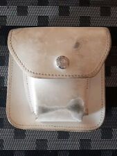 Borsetto Multiuso In Cuoio Porta Manette  Polizia Guardie Giurate Col Bianco 