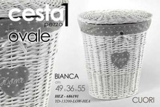 CESTA OVALE CUORE BIANCO