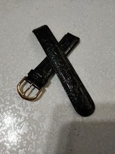 Cinturino In Pelle Imbottita disegno Coccodrillo Lucido 16 mm Int. / 19 mm Est. 