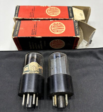 2x FIVRE 6AX4GT Tubes Fabbrica Italiana Valvole Radio Elettriche Milano