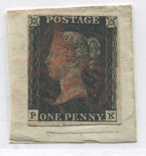 1840 Penny Black PK used with