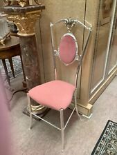 COPPIA SEDIE VINTAGE IN  OTTONE ARGENTO ED ORO 