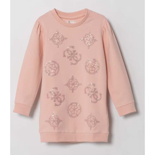 Guess abito bambina felpa rosa - guess,