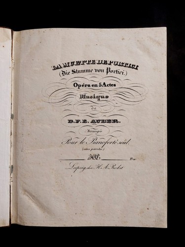 Auber musica opera muette - opera, la