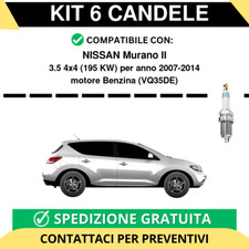 KIT 6 CANDELE per NISSAN