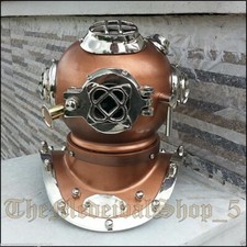 Vintage Riproduzione Mare Scuba Regalo Casco Mini Immersione Tavolo Décor Antico