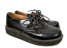 Scarpe n36 Punk Dark Rock Vintage Icon tipo Creeper Pelle Zeppa Plateau -561