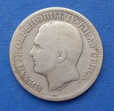gr, 10 RARA SERBIA 2 DINARA 1879 MONETA IN ARGENTO