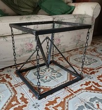 base tavolino in ferro lavorato a mano stile moderno da cm. 30x30x45 h