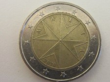 MONETA DA 2 EURO CROCE DI MALTA 2010