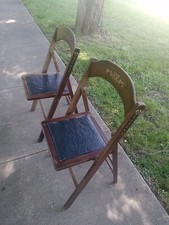 2 antiche sedie pieghevoli in