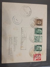 Busta Forze Subacquee Italiane Atlantico 1944 Sovrastampa Base Atlantica Postuma