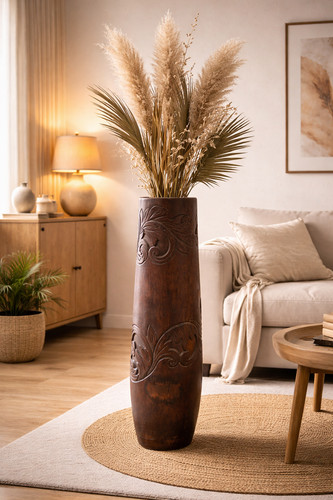 Vaso artigianale legno - vaso,