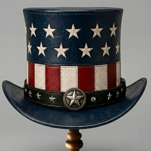 Cappello pelle bandiera - pelle,