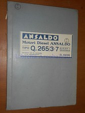 ANSALDO MOTORI DIESEL TIPO Q.265/3÷7 MARINO E INDUSTRIALE - ISTR. E MANUTENZIONE