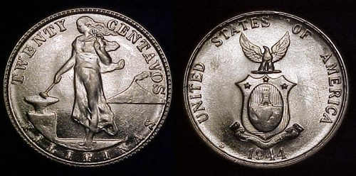 Filippine 1944 centavos - d, 20