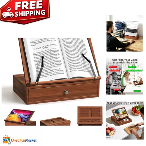 Elegant walnut book stand with - book,