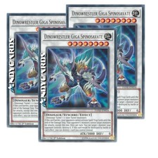 3x DINOWRESTLER GIGA SPINOSAVATE • Rara • DANE EN034 • YUGIOH! • ANDYCARDS