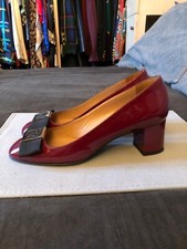 FRATELLI ROSSETTI LUSSO DECOLTE VERNICE BORDEAUX BLACK ORIGINAL 38 EUR 8 US 5 UK