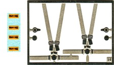 CINTURA DI SICUREZZA BRITAX RALLY con DECALS   Tameo FT40