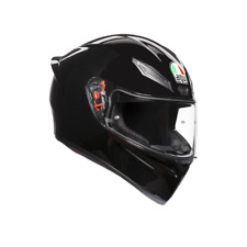 CASCO INTEGRALE AGV K-1 S E2206 MONO NERO LUCIDO MOTO DOPPIO ANELLO MOTO GP.