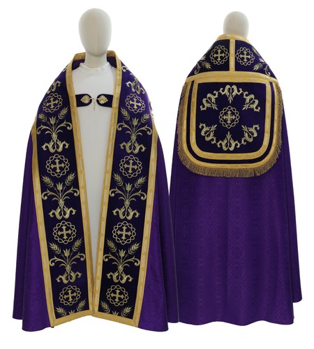 Piviale romano viola con - piviale,