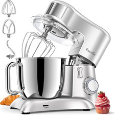 Impastatrice Planetaria, 1300W, 6,5 Litri Ciotola in Acciaio Inox, 10 Velocità, 