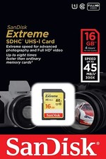 Scheda SD Sandisk 16G extreme C1 per Nikon D750 D810 D610 D5600 D5500 D5400 D5300