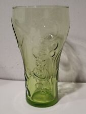 N. 1 BICCHIERE MCDONALD'S COCA COLA in vetro di colore verde vintage gadget 2010