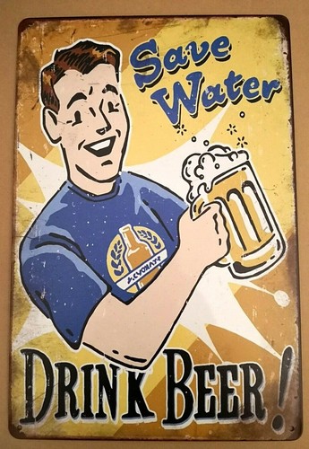 Targa save water drink beer