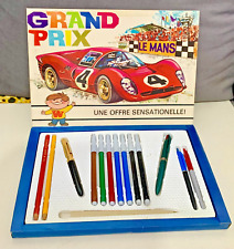 GRAND PRIX LE MANS SET DI MATITE/PENNE/PENNARELLI VINTAGE DEL 1960,PENREX