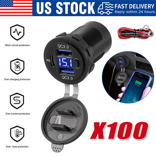 12v 24v qc3 doppio usb - doppio,