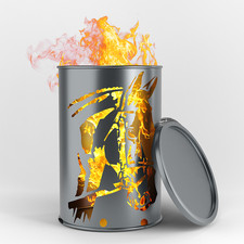 Bidone di fuoco cavallo