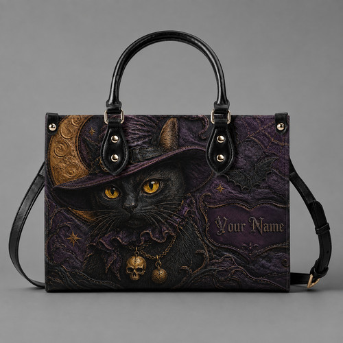 Borsa pelle gatto nero - borsa,