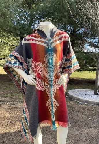 Poncho lana alpaca fatto - lana,