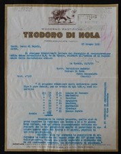 Facture NAPLES Napoli TEODORO