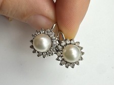 Orecchini Perla Zirconi Oro