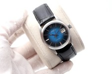 Rolex Oyster Date Precision 6694 Acciaio 34mm Quadrante Blu Vignetta Orologio Unisex