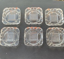 Posacenere vintage Hazel Atlas anni '30 - 3,25" x 3,25" lotto di 6