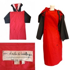 Jean Charles De Castelbajac Ko And Co 1980s Articulated Red Black Trench Coat