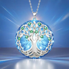 Collana albero della vita blu