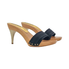 ZOCCOLI IN LEGNO CON TACCO 9