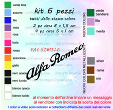 KIT 6 ADESIVI ALFA ROMEO pinze
