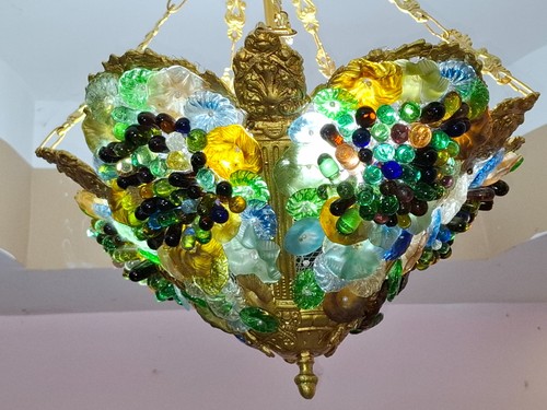 Raro lampadario vetro di - lampadario, in
